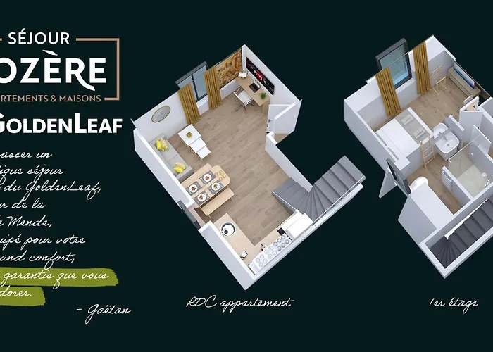 Appartement Le Goldenleaf - Netflix/wi-fi Fibre - Lozère
